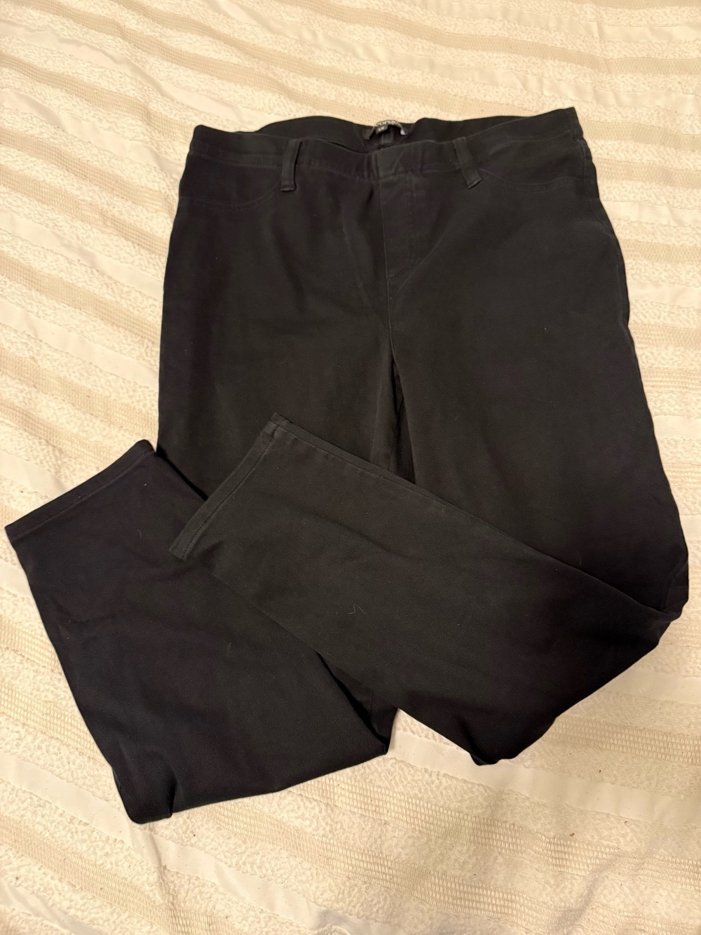 George Black Pull-On Soft Stretch Pants Women’s Large L/G Straight Leg Casual